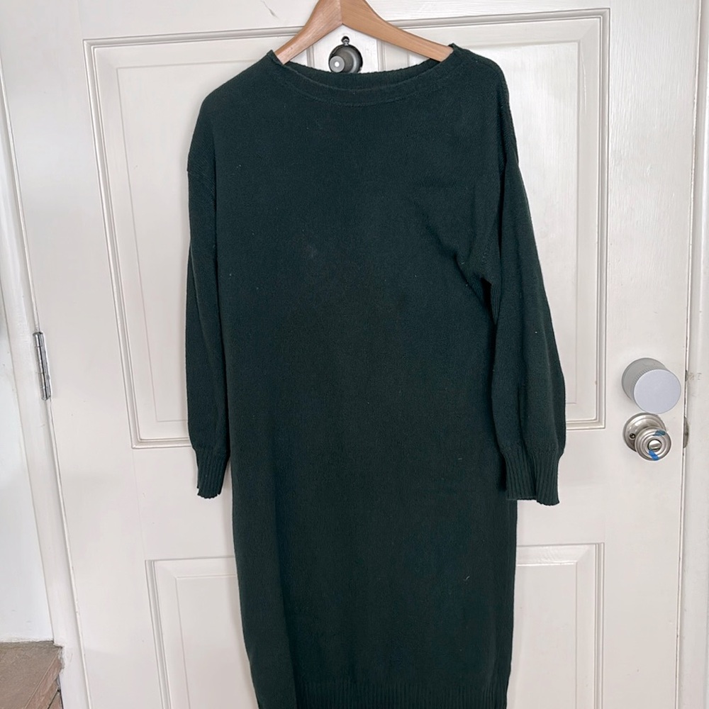 Micaela Greg Forest Lou forest green sweater dress - size medium